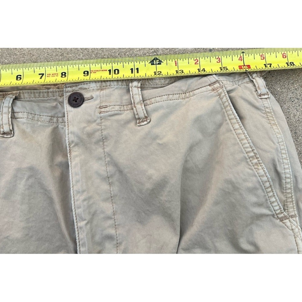 American Eagle Pants Men Size 32x28 Tan Beige Cargo Straight Outdoors Hiking - Picture 4 of 7